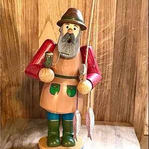 Smoking Pipe Man )Old World Christmas. Fisherman. Adorable.